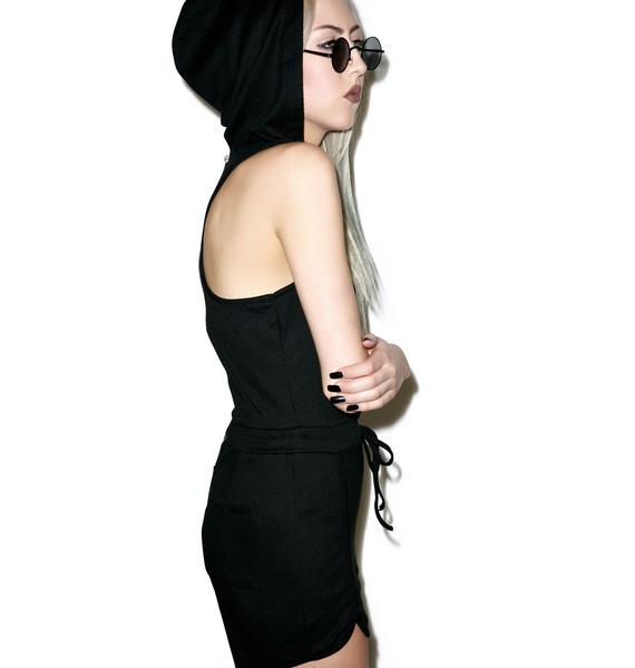 Sleeveless Hooded Romper Dolls Kill