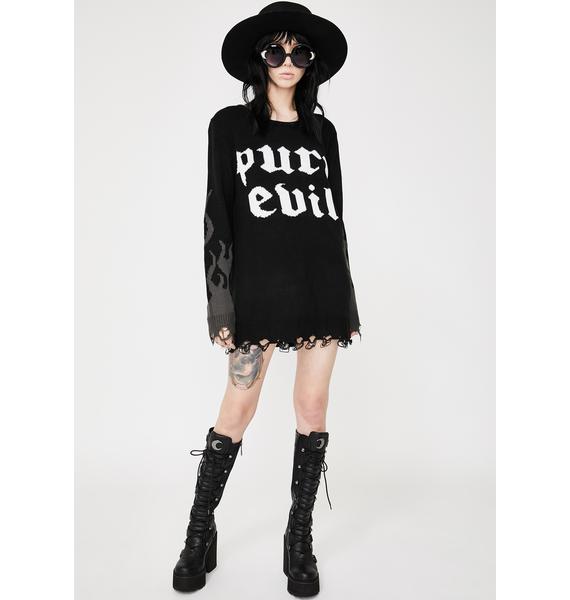 Killstar Purr Evil Knit Sweater Dolls Kill