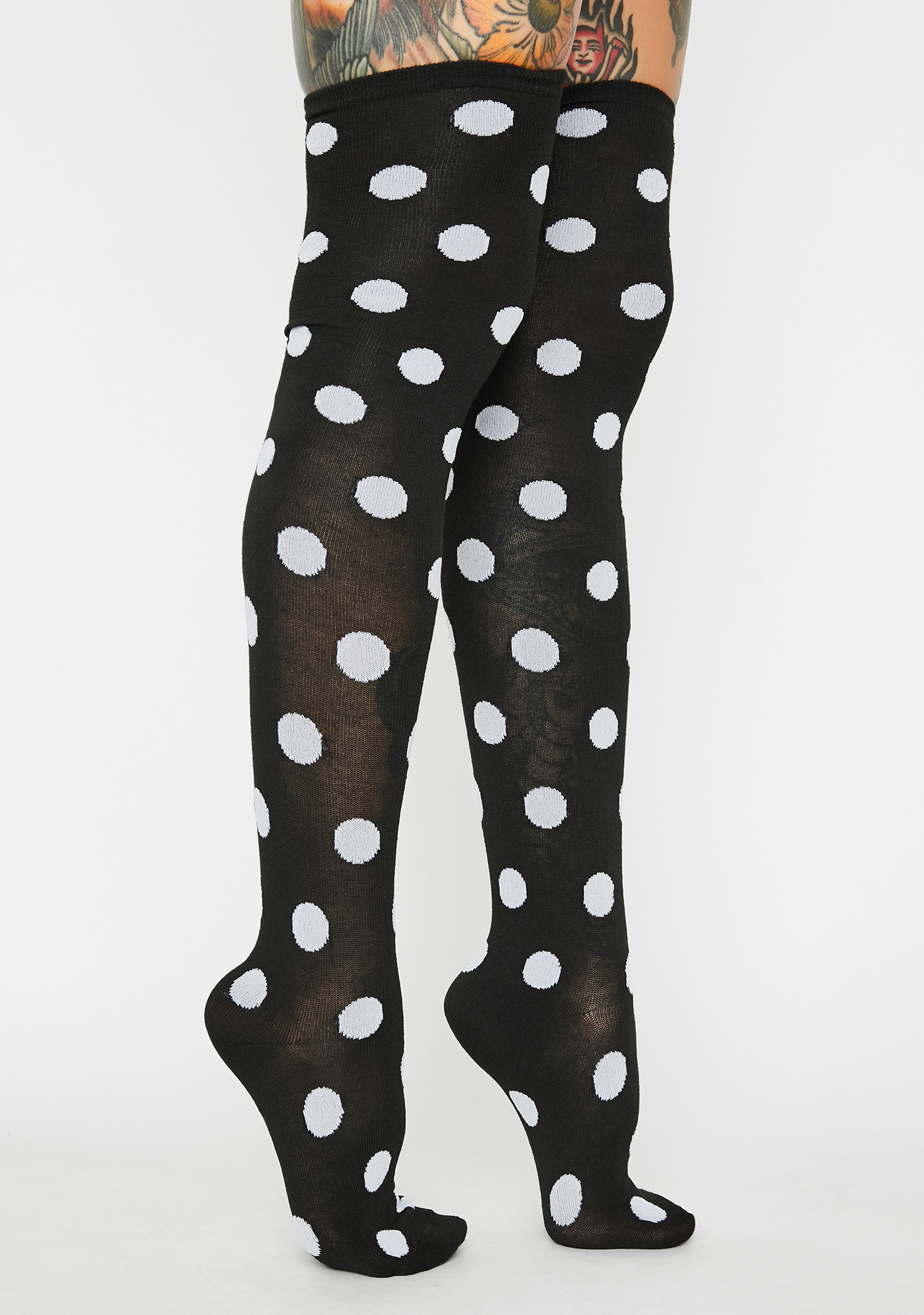 Polka Dot Thigh High Socks Dolls Kill