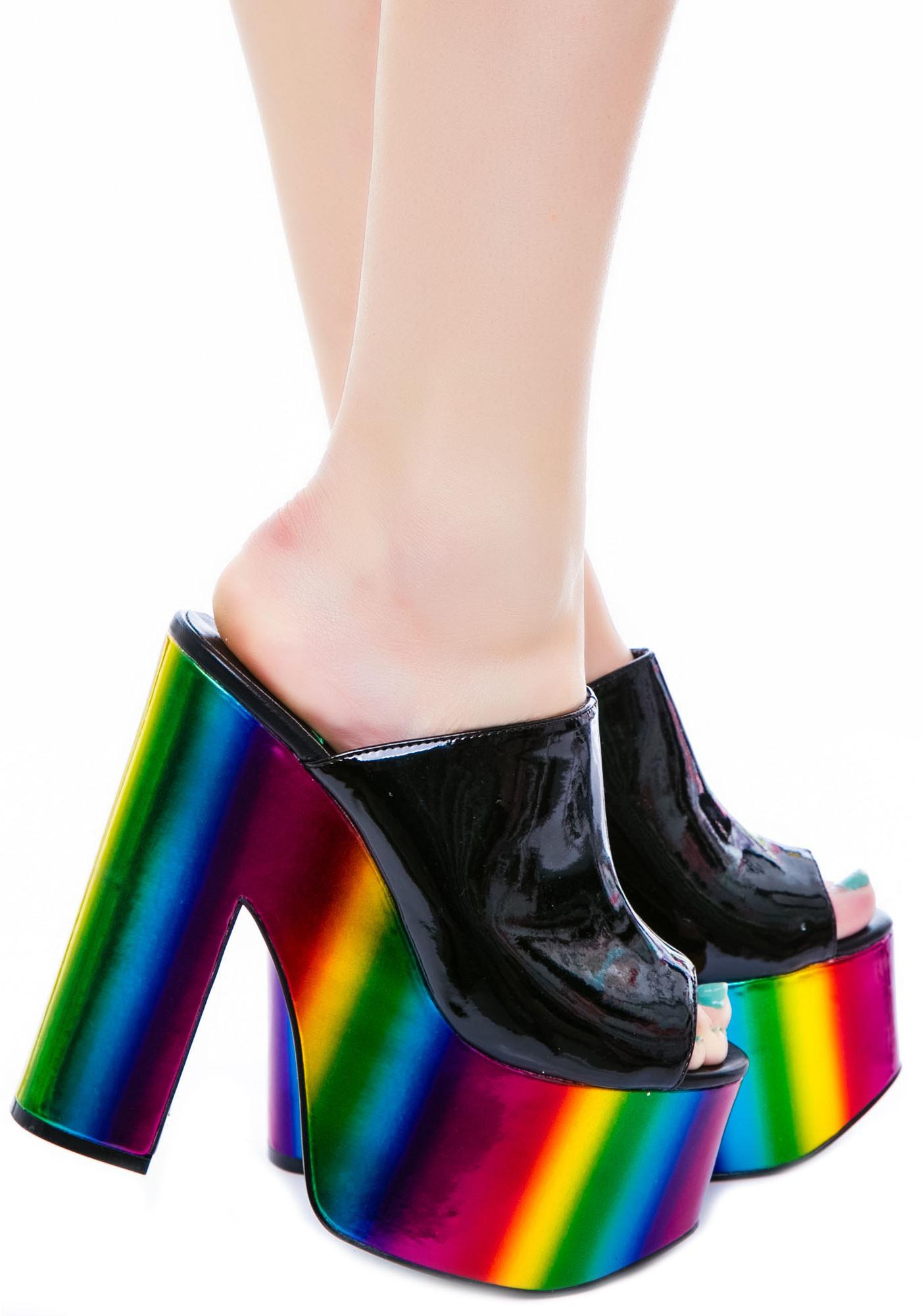 Y.R.U. Dream Rainbow Platform Shoe Dolls Kill