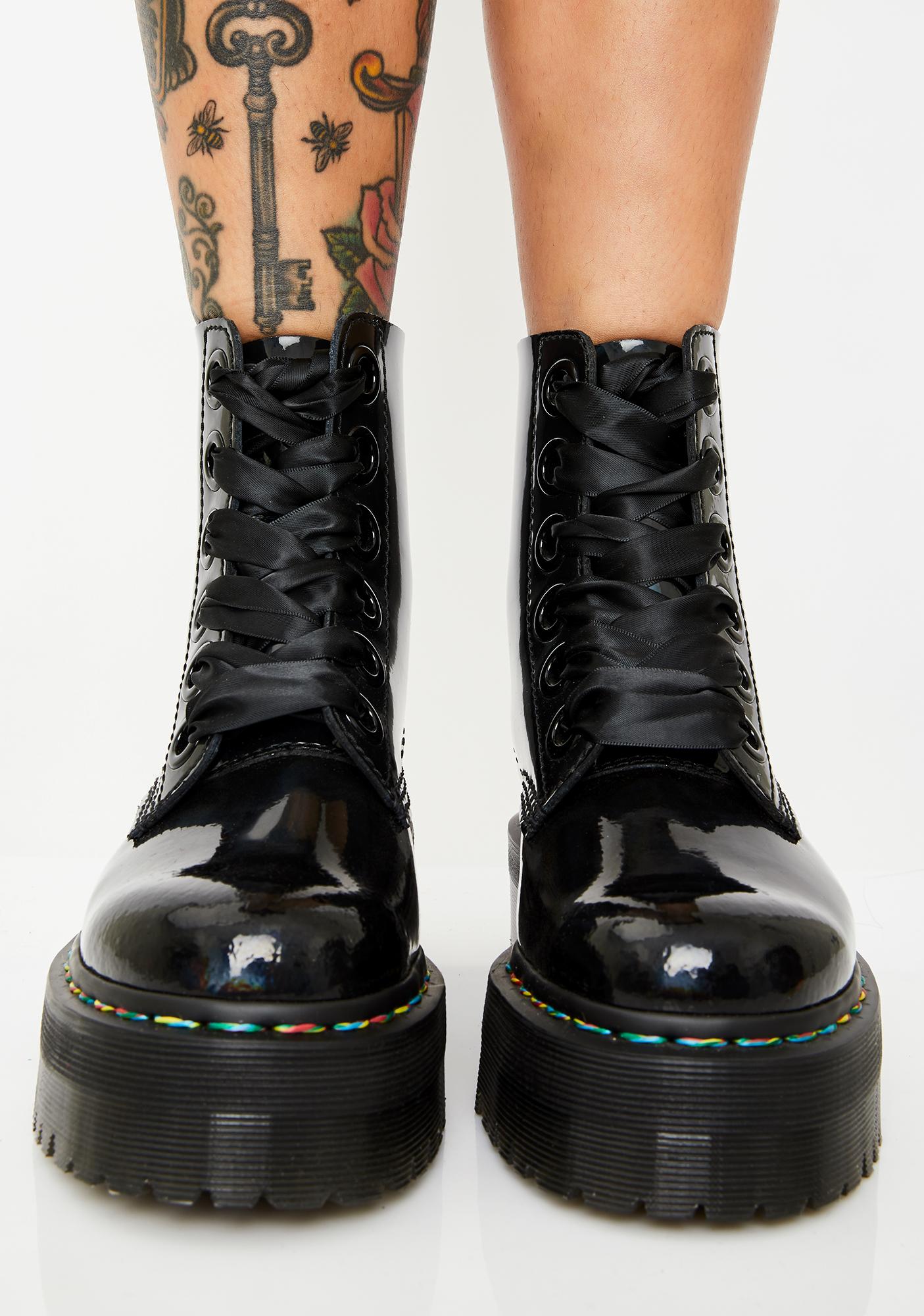 dr martens rainbow molly