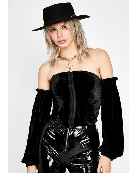Made For Mystery Velvet Top