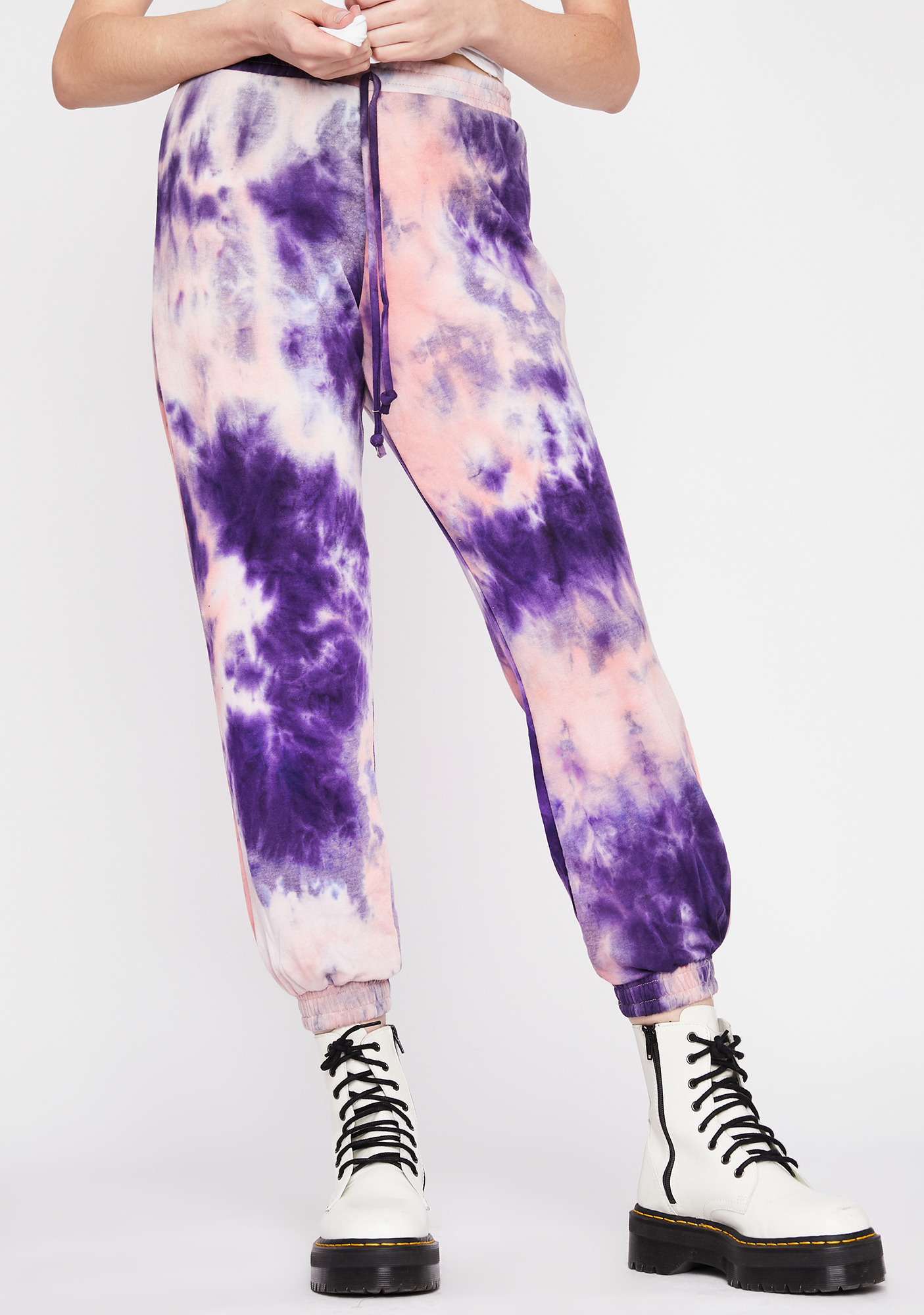 Purple And White Tie Dye Joggers Sale 