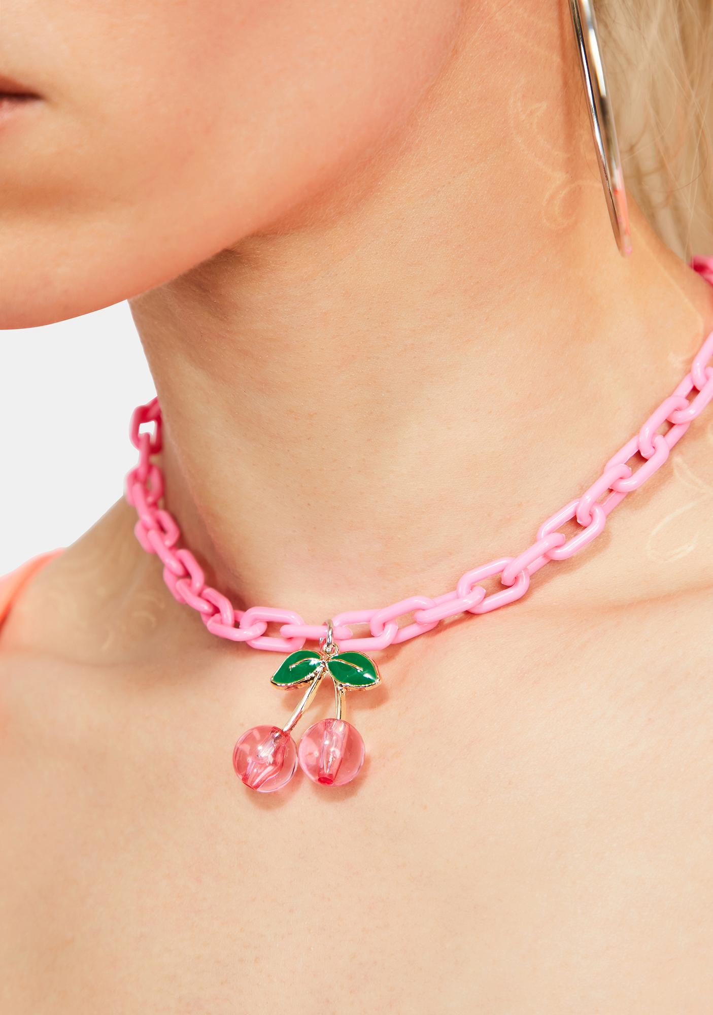 Cherry Sweet Chain Choker In 2021 Friend Necklaces Pretty Jewellery 