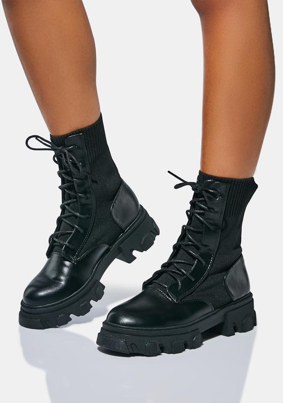chunky sole combat boots