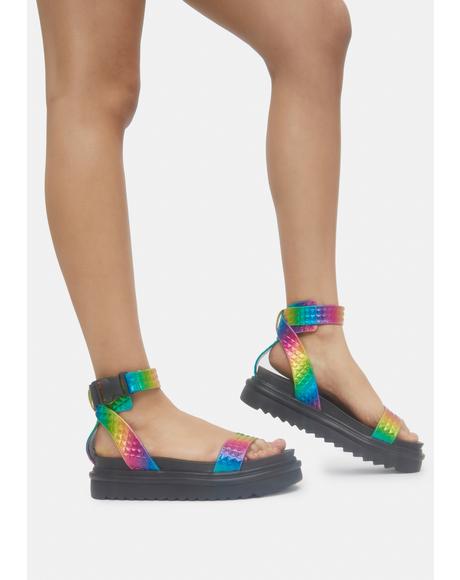 Dr. Martens Voss Fine Glitter Sandals | Dolls Kill