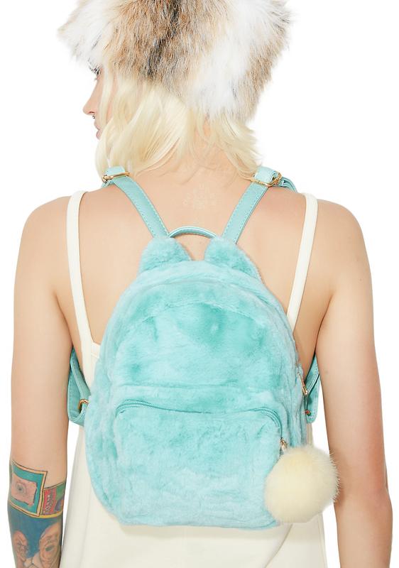 mini fuzzy backpack