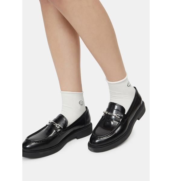 vagabond alex flat loafer in black