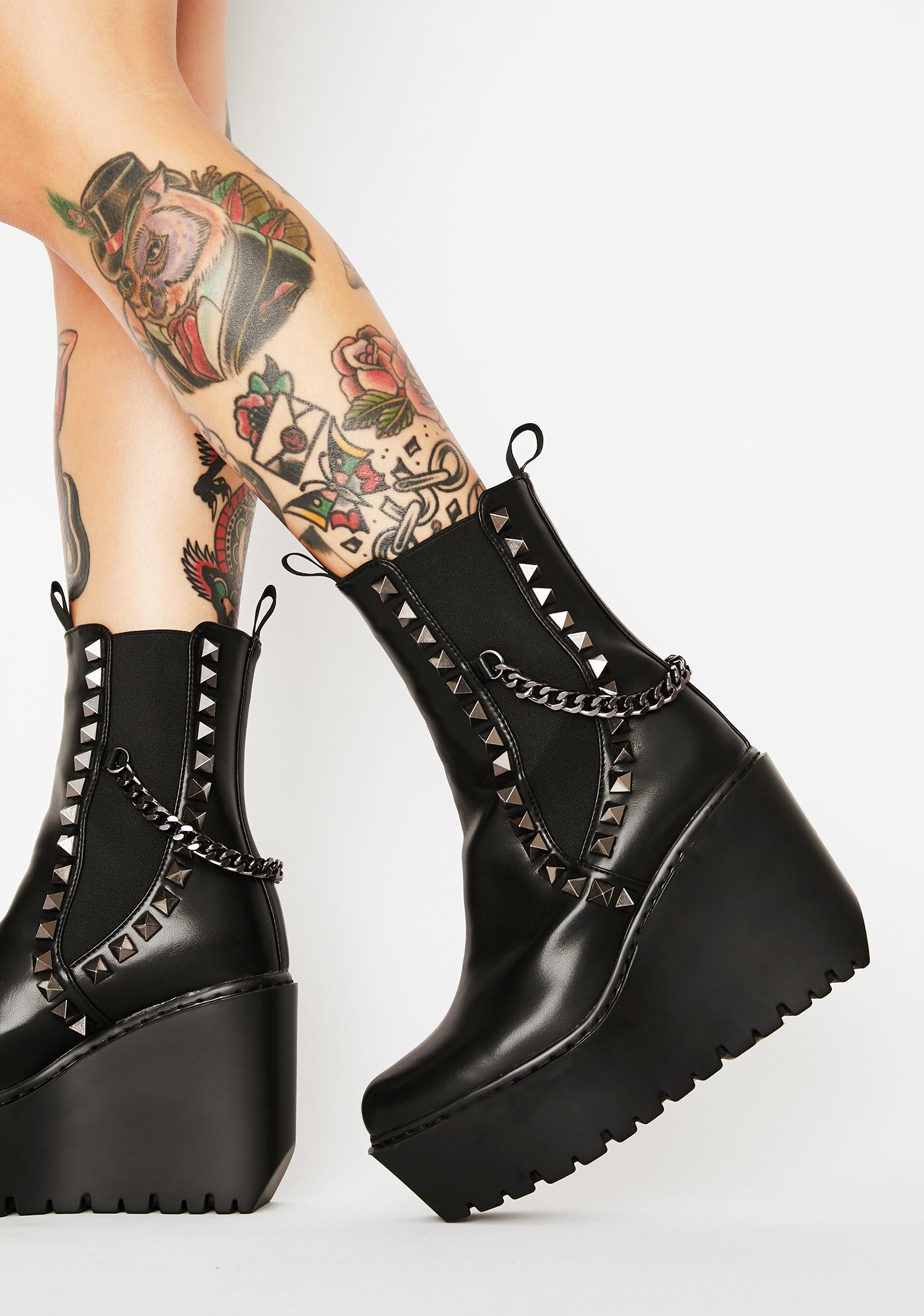 vegan wedge boots