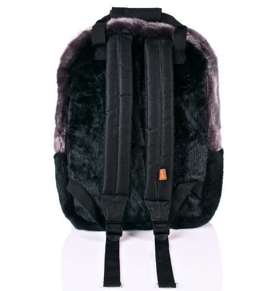 Spiral UK Black Faux Fur Backpack | Dolls Kill
