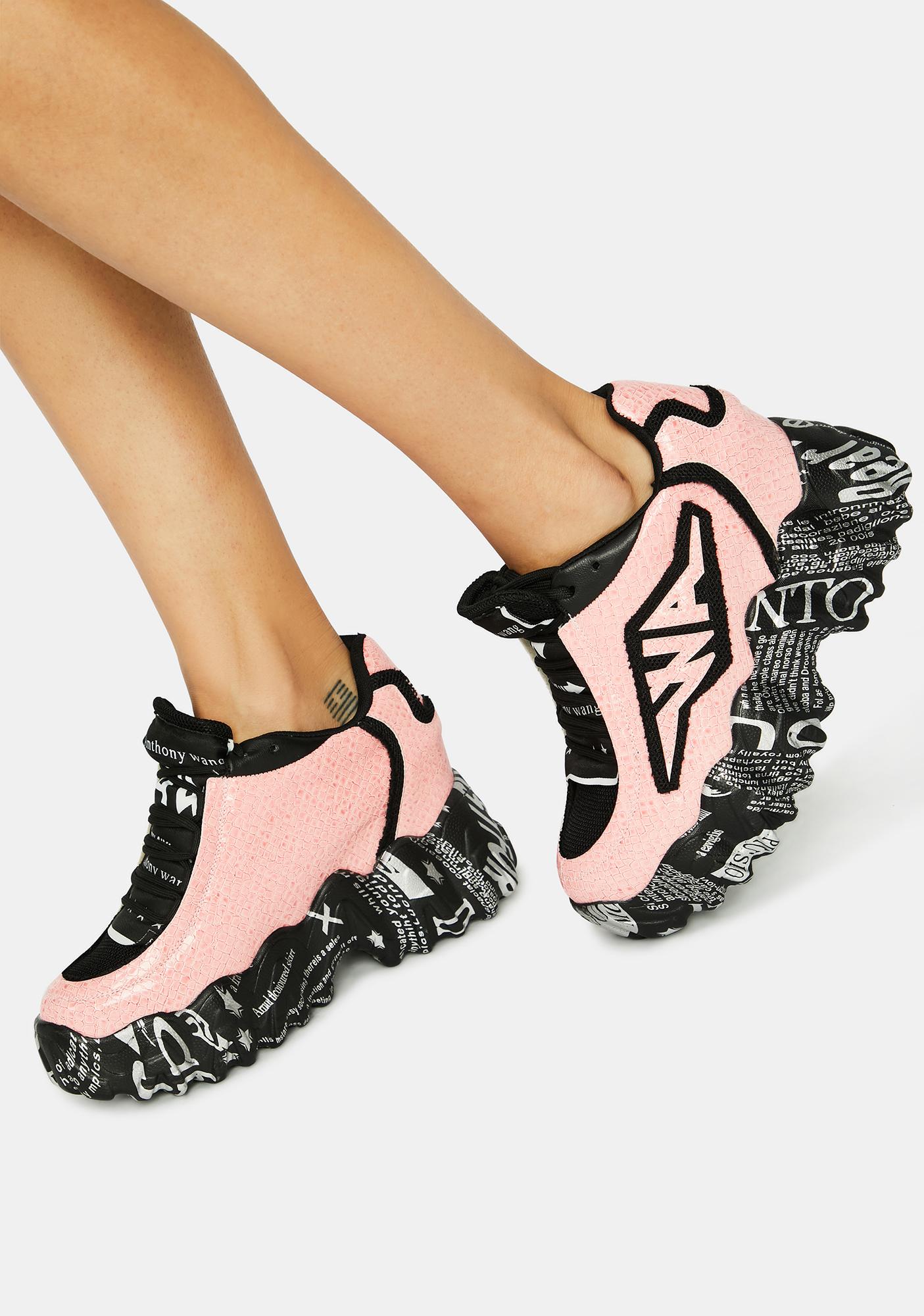 Anthony Wang Pink Blackberry Sneakers | Dolls Kill