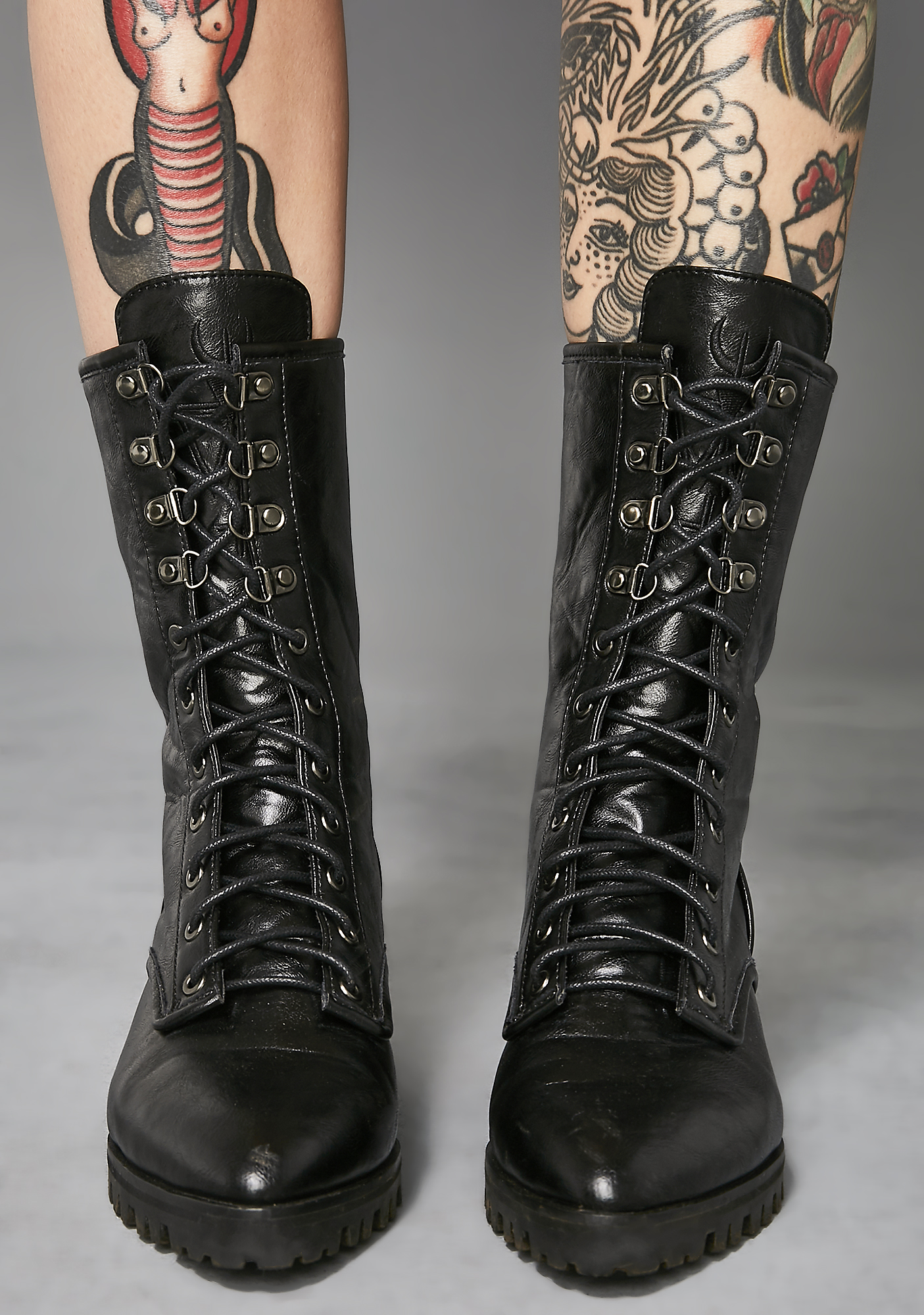 pointed toe combat boots