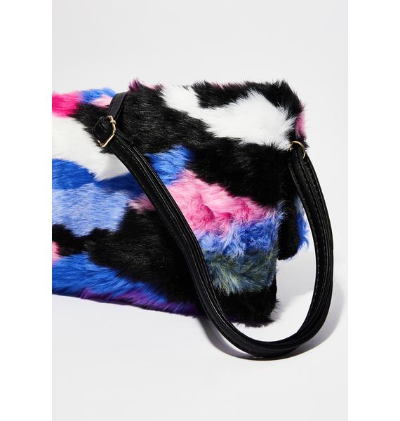 Rainbow Furry Crossbody Purse Dolls Kill