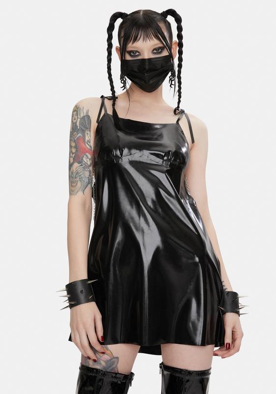 dolls kill latex dress