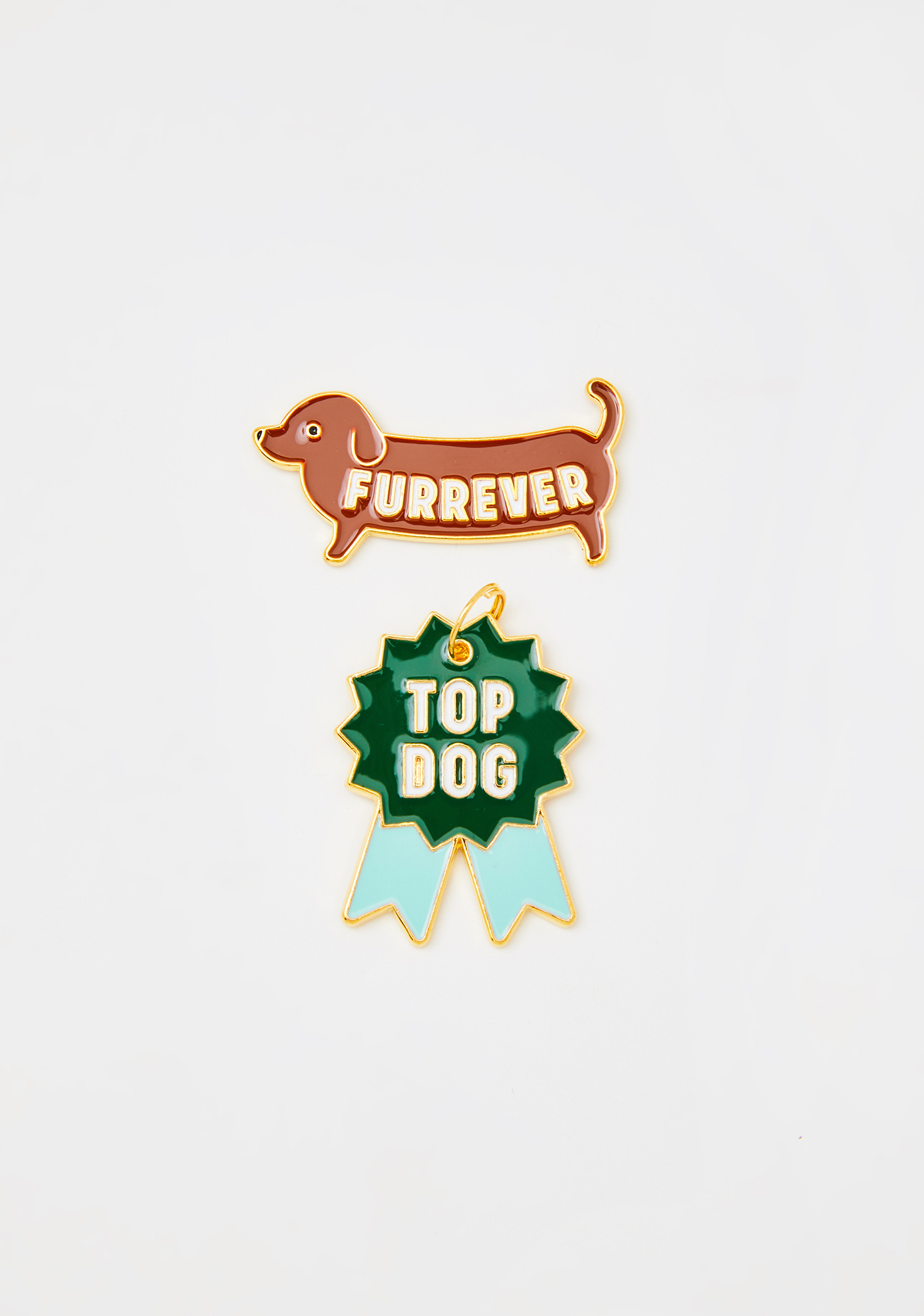 dog pin with top