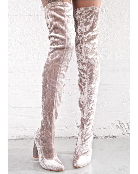 clear thigh high boots yeezy