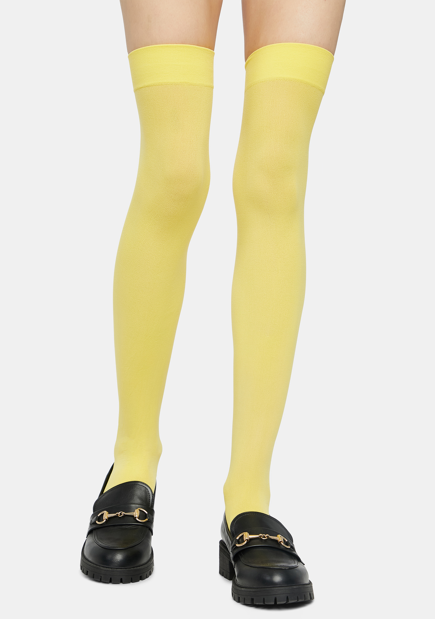 yellow thigh highs