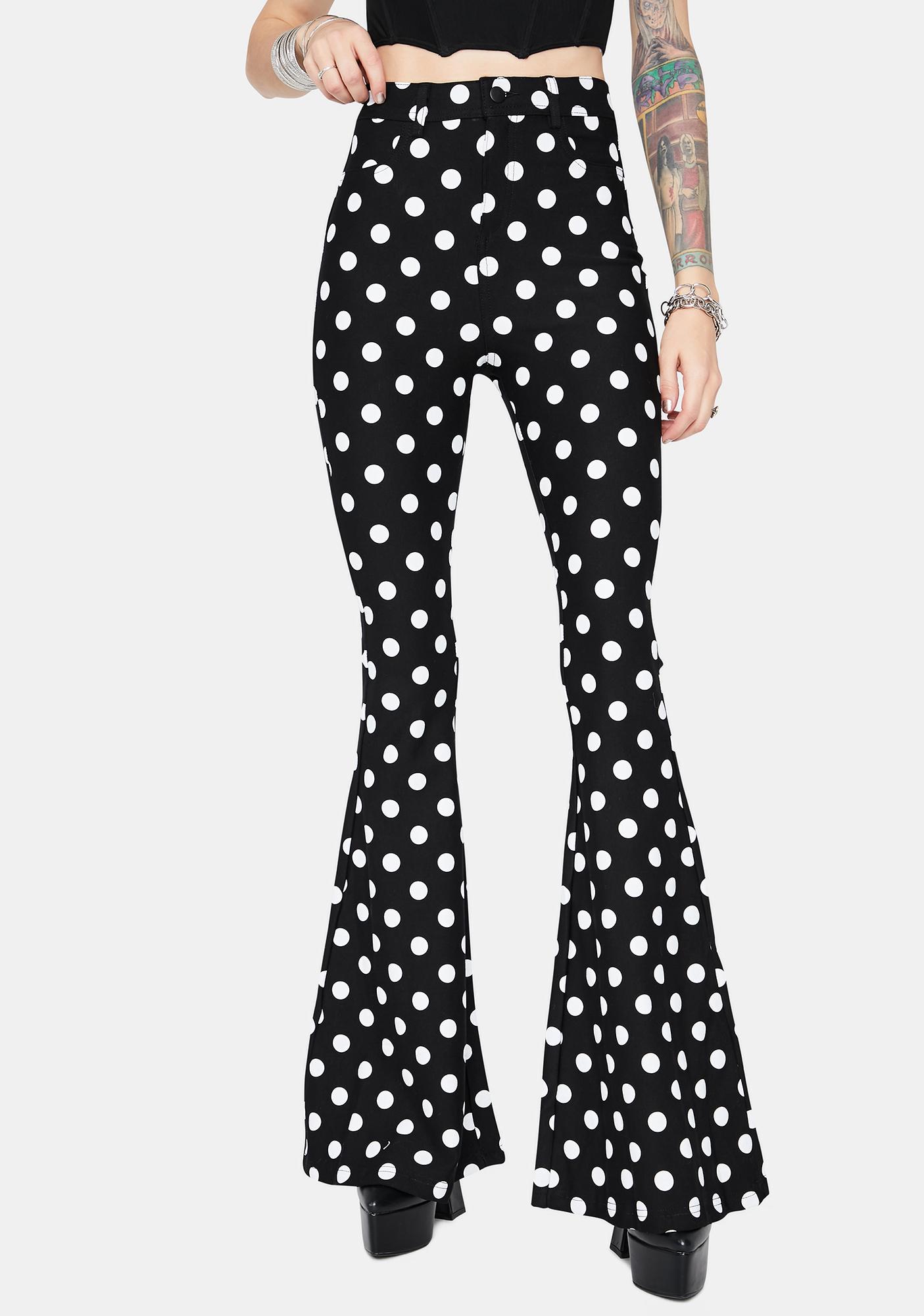 high-waisted-polka-dot-flare-pants-black-white-dolls-kill