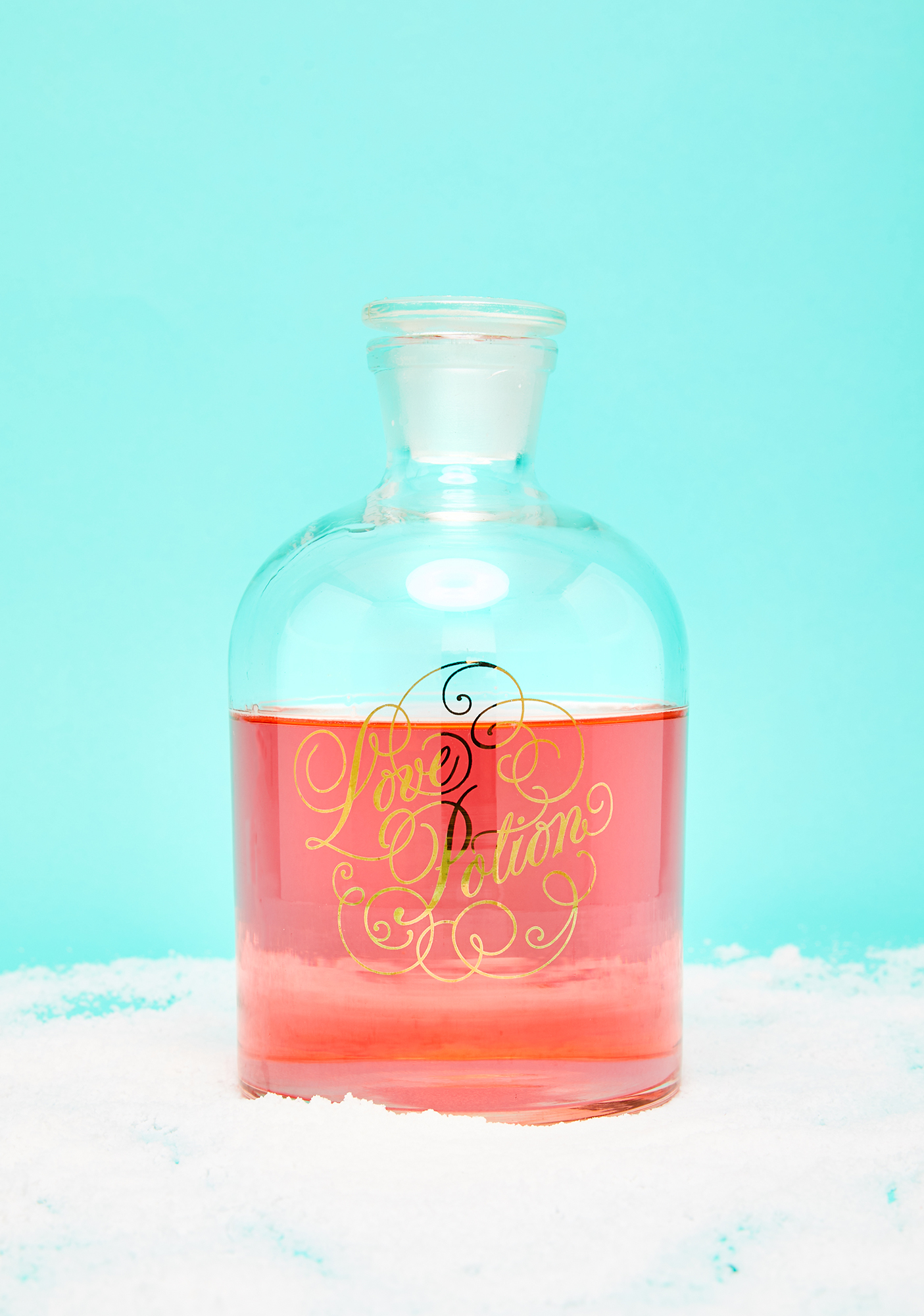 Holiday Love Potion Glass Decanter Wine Clear Gold Dolls Kill