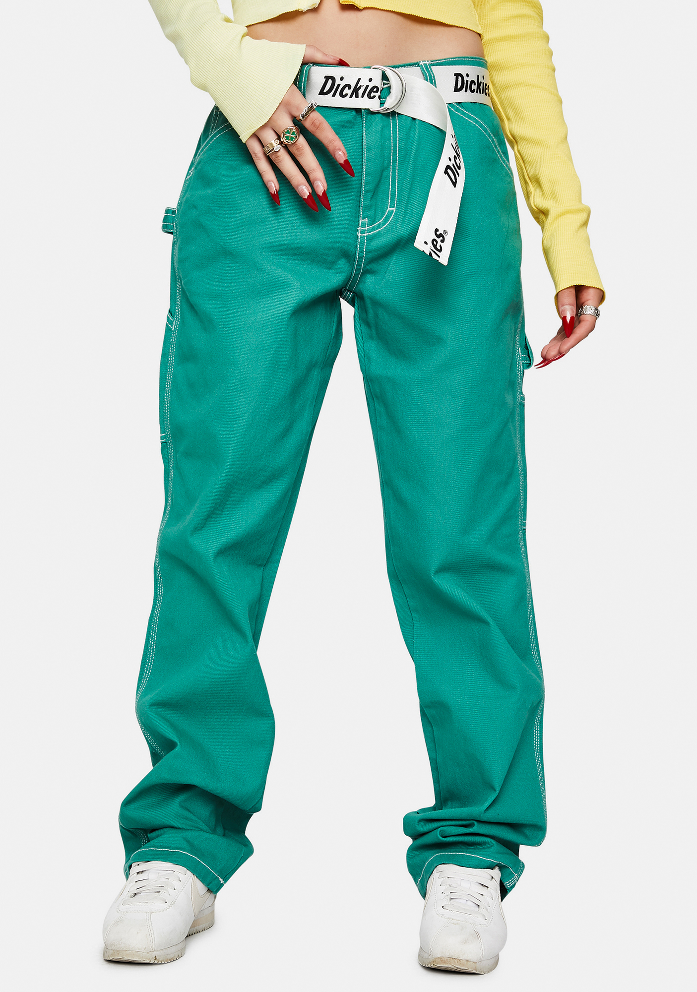 dickies green carpenter pants