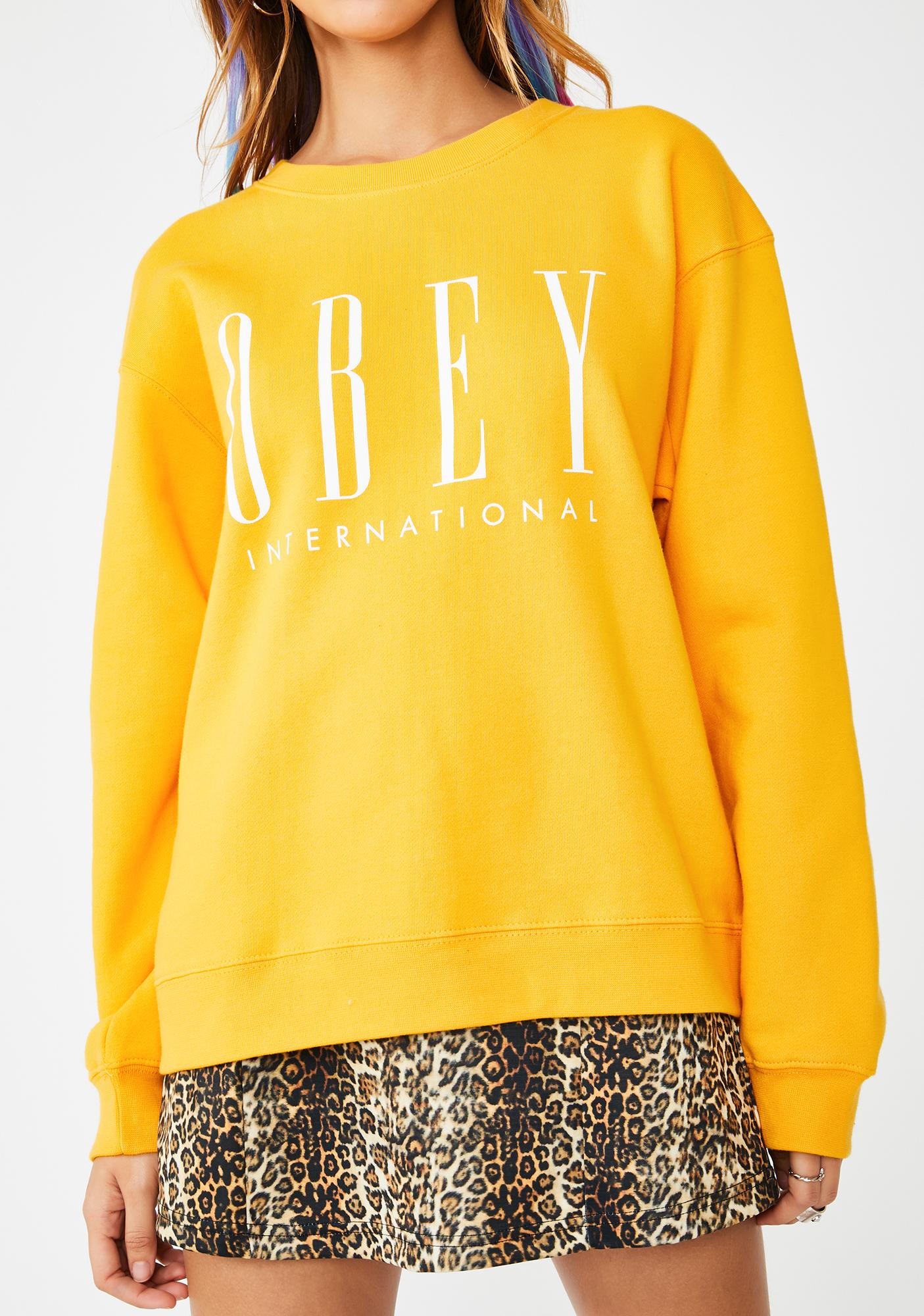 mustard yellow champion sweatshirt