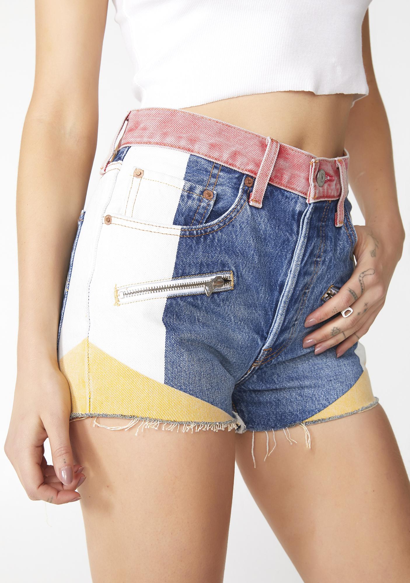 levis high waisted shorts