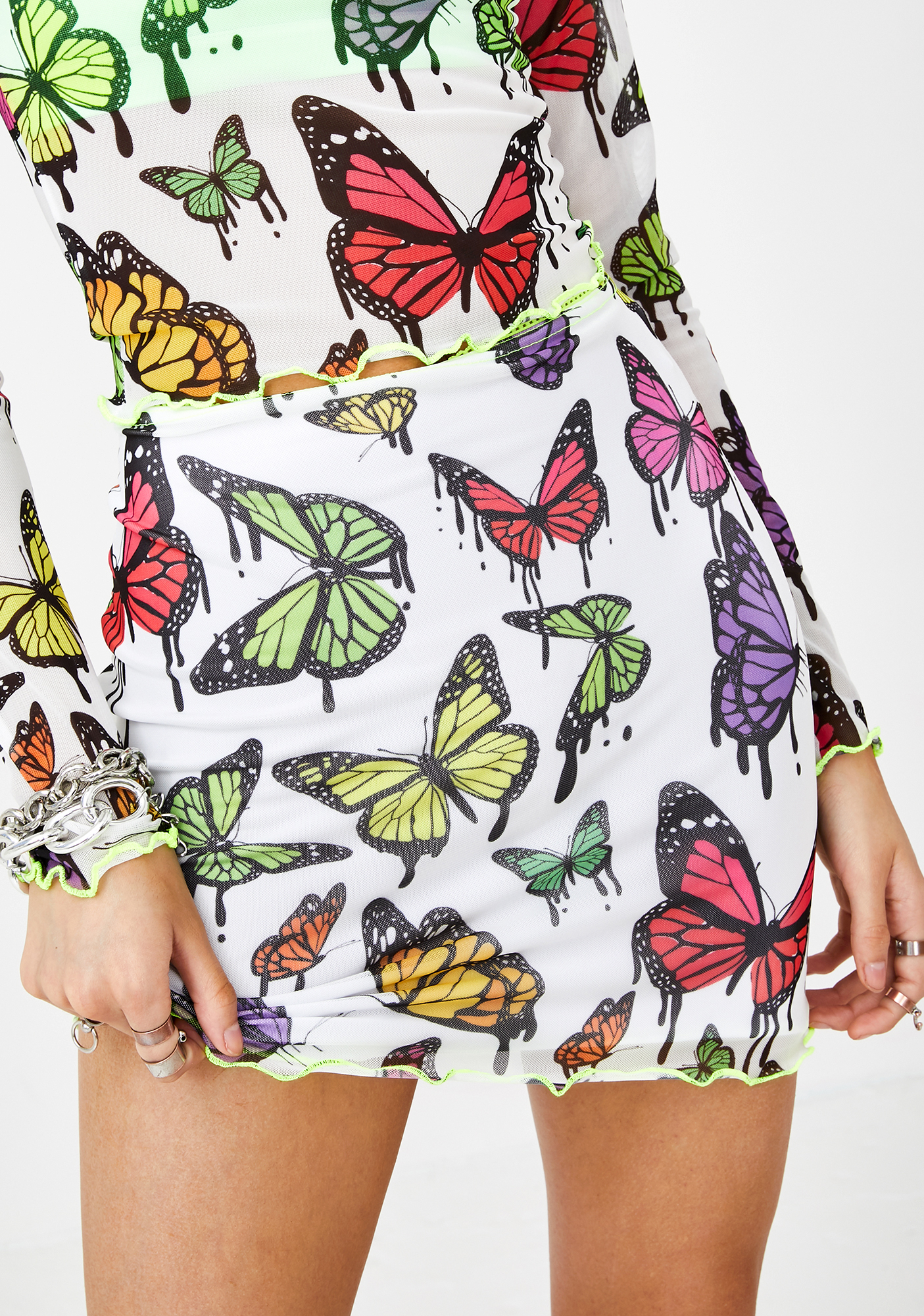 dolls kill butterfly skirt