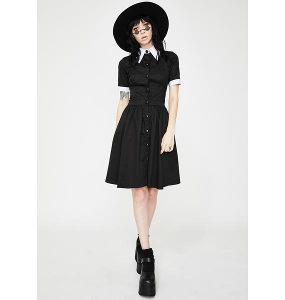 short sleeve wednesday addams dress