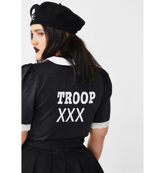 Plus Size Halloween Dolls Kill Sexy Skeleton Girl Scout Costume Dolls