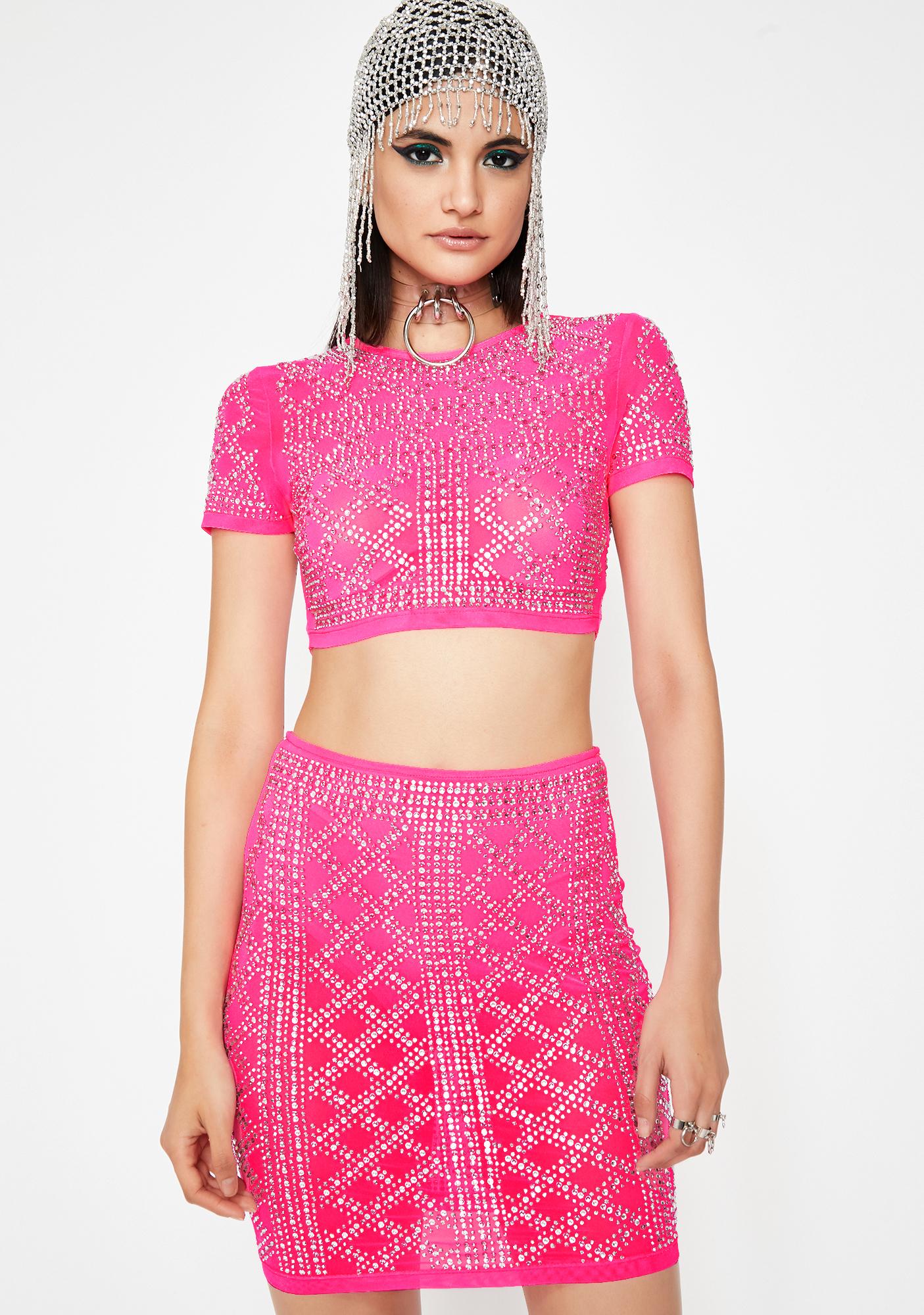 crop top with mini skirt party wear