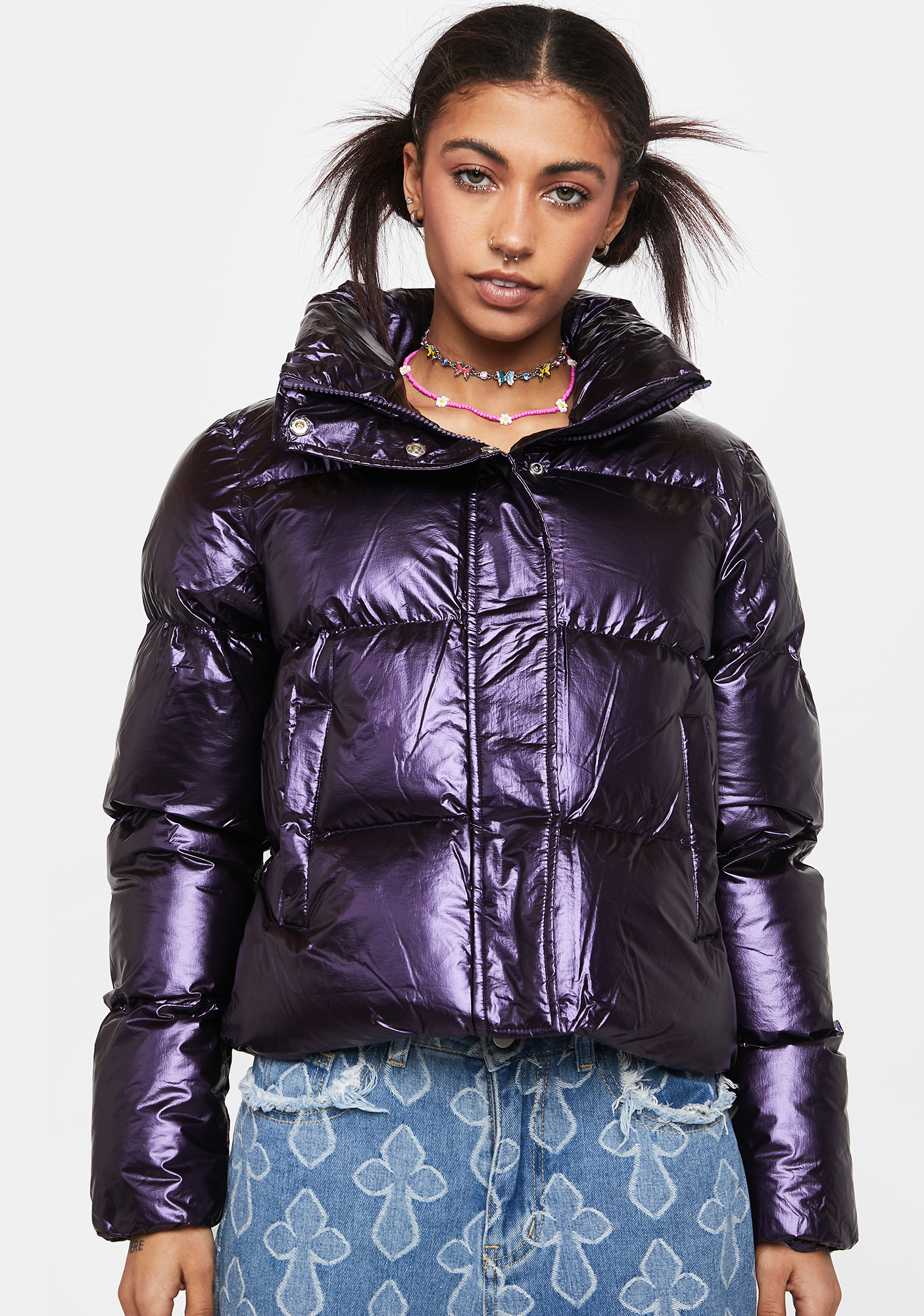 Noize Outerwear Violet Coco Puffer Jacket | Dolls Kill