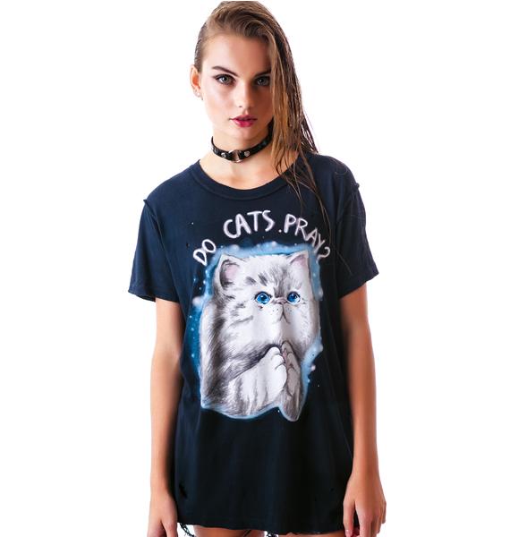 UNIF Do Cats Prey? Short Sleeves Tee | Dolls Kill