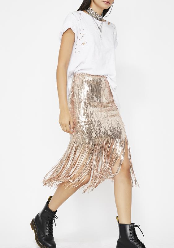fringe skirt sequin