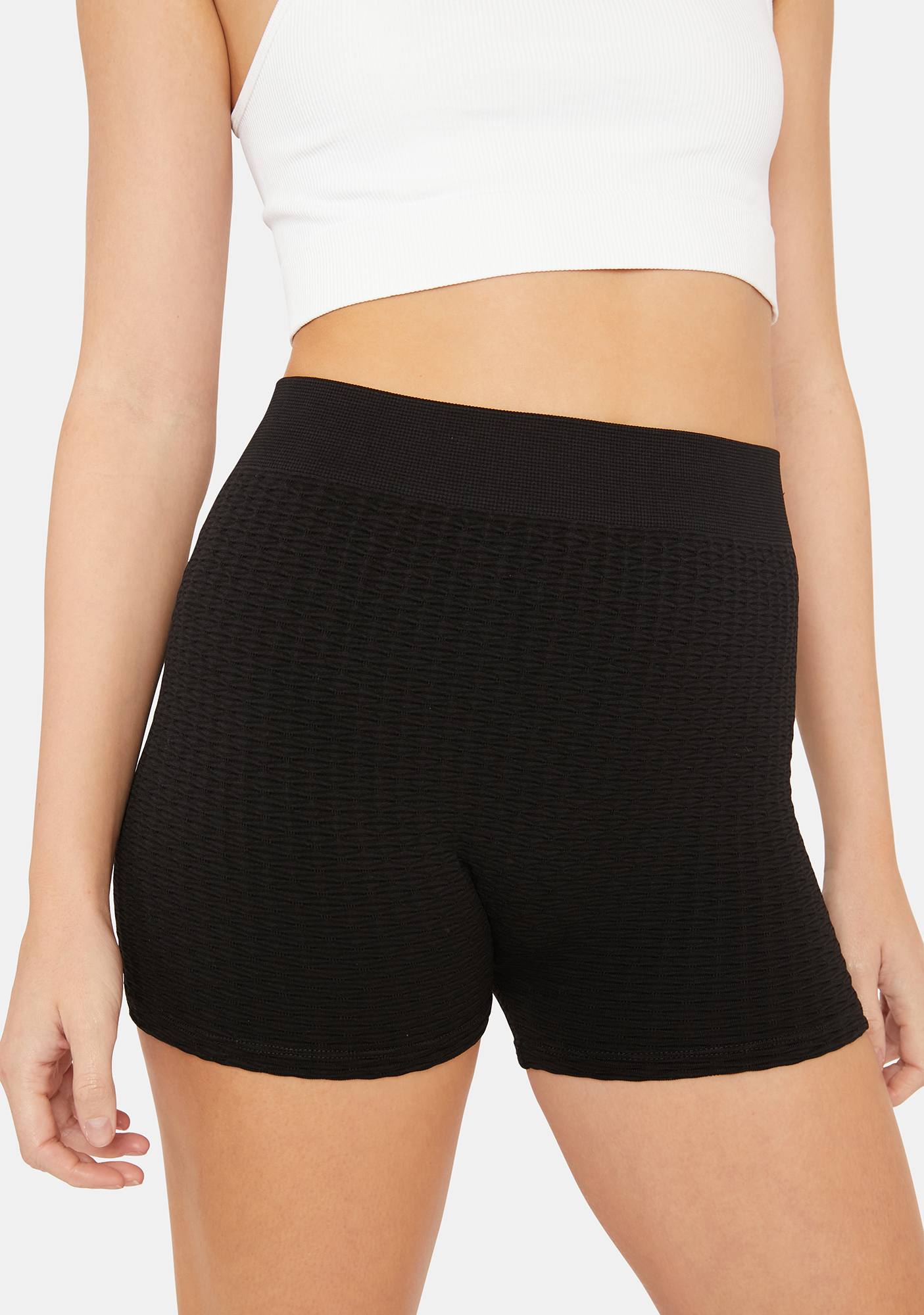 knitted biker shorts