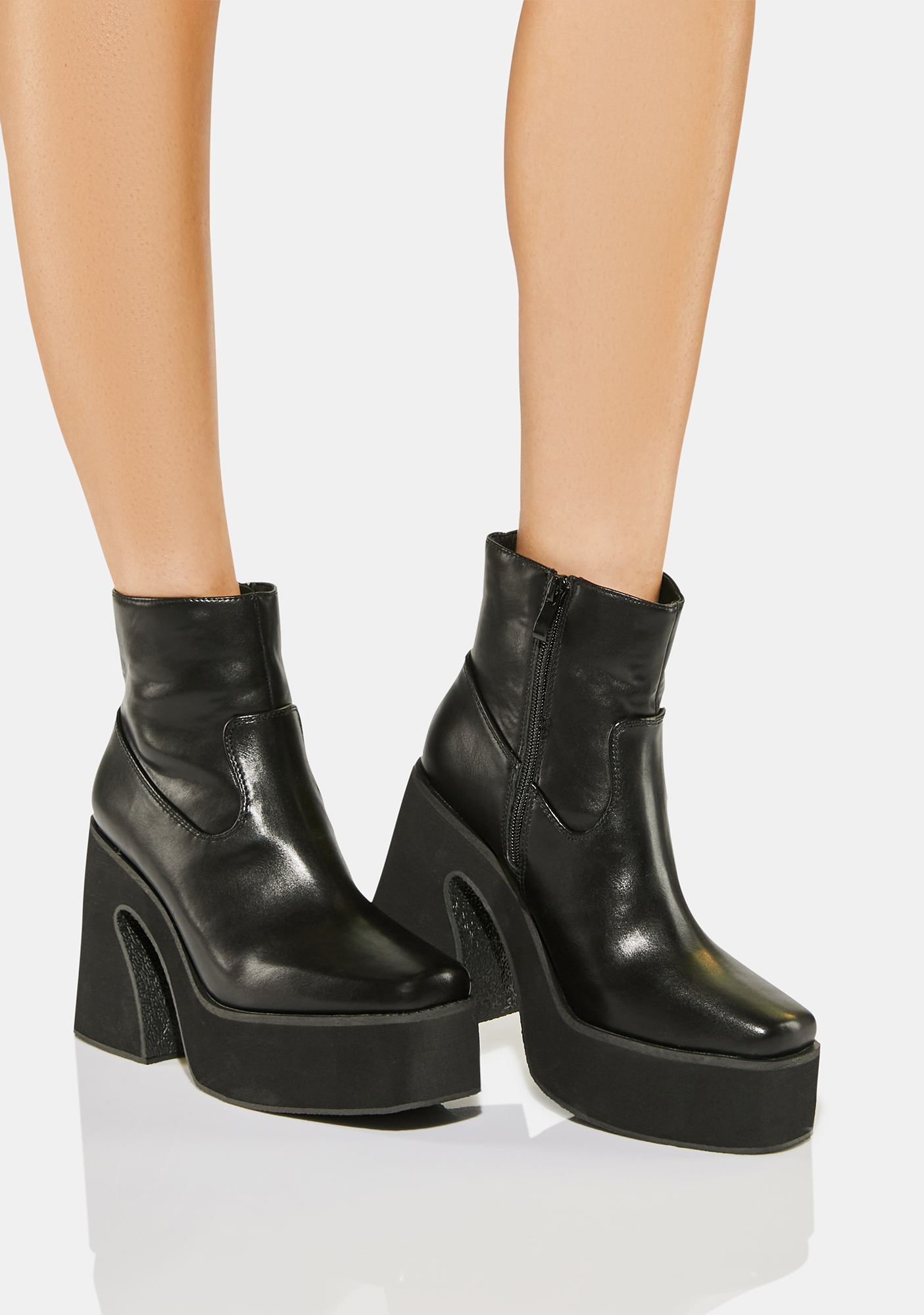 Koi Footwear Vegan Leather Chunky Platform Heeled Boot | Dolls Kill