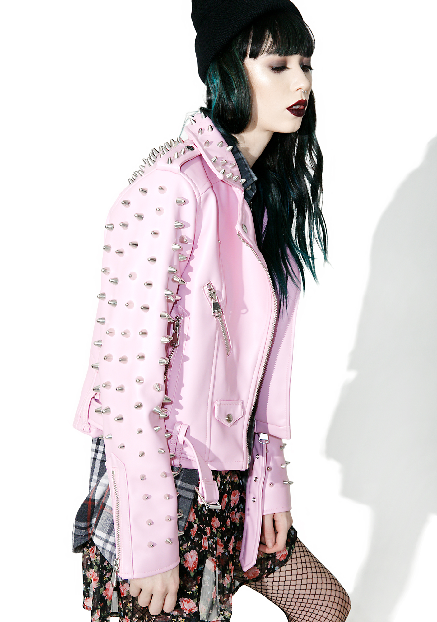 killstar pink leather jacket