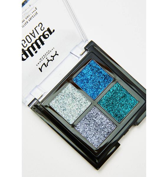 NYX Professional Makeup Glacier Glitter Goals Cream Quad Palette