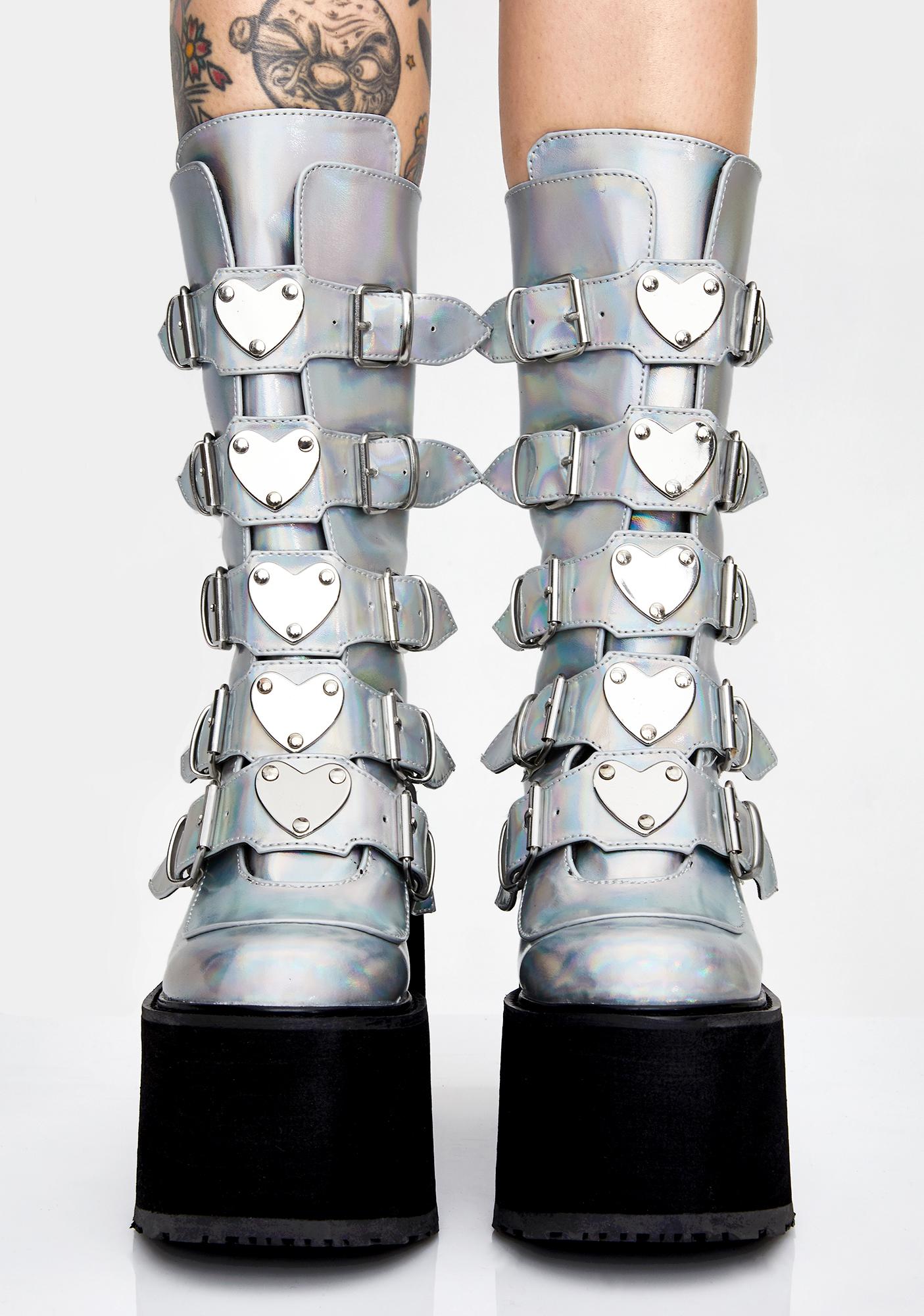 Holographic Lovesick Trinity Boots by 
