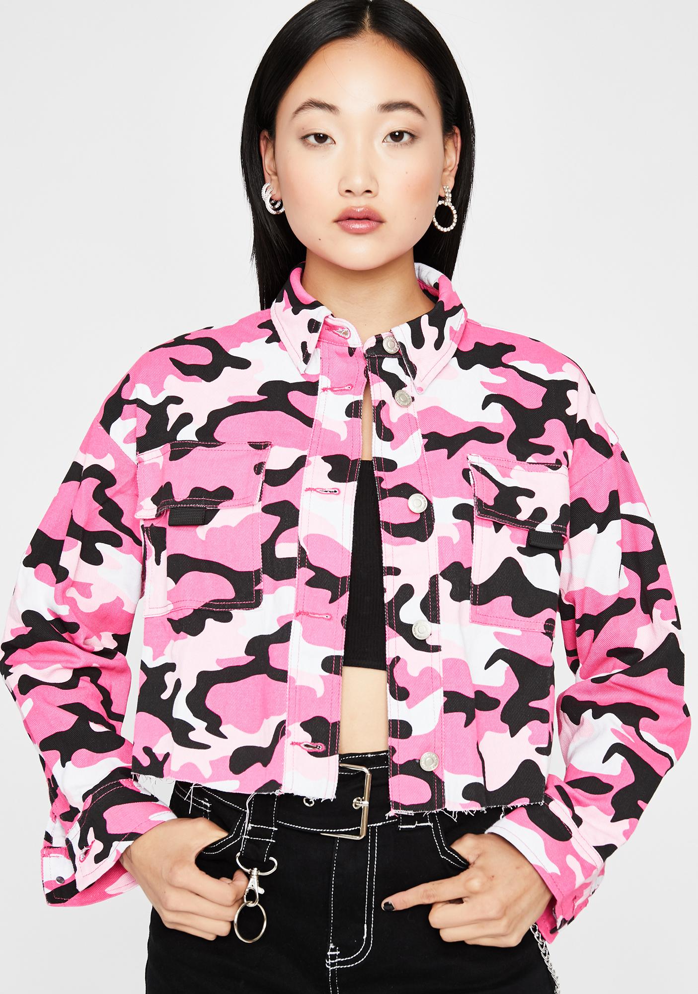 pink camo cropped jacket