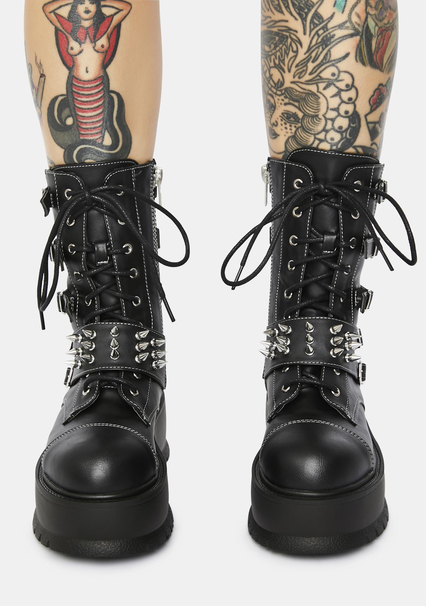 demonia spiked boots