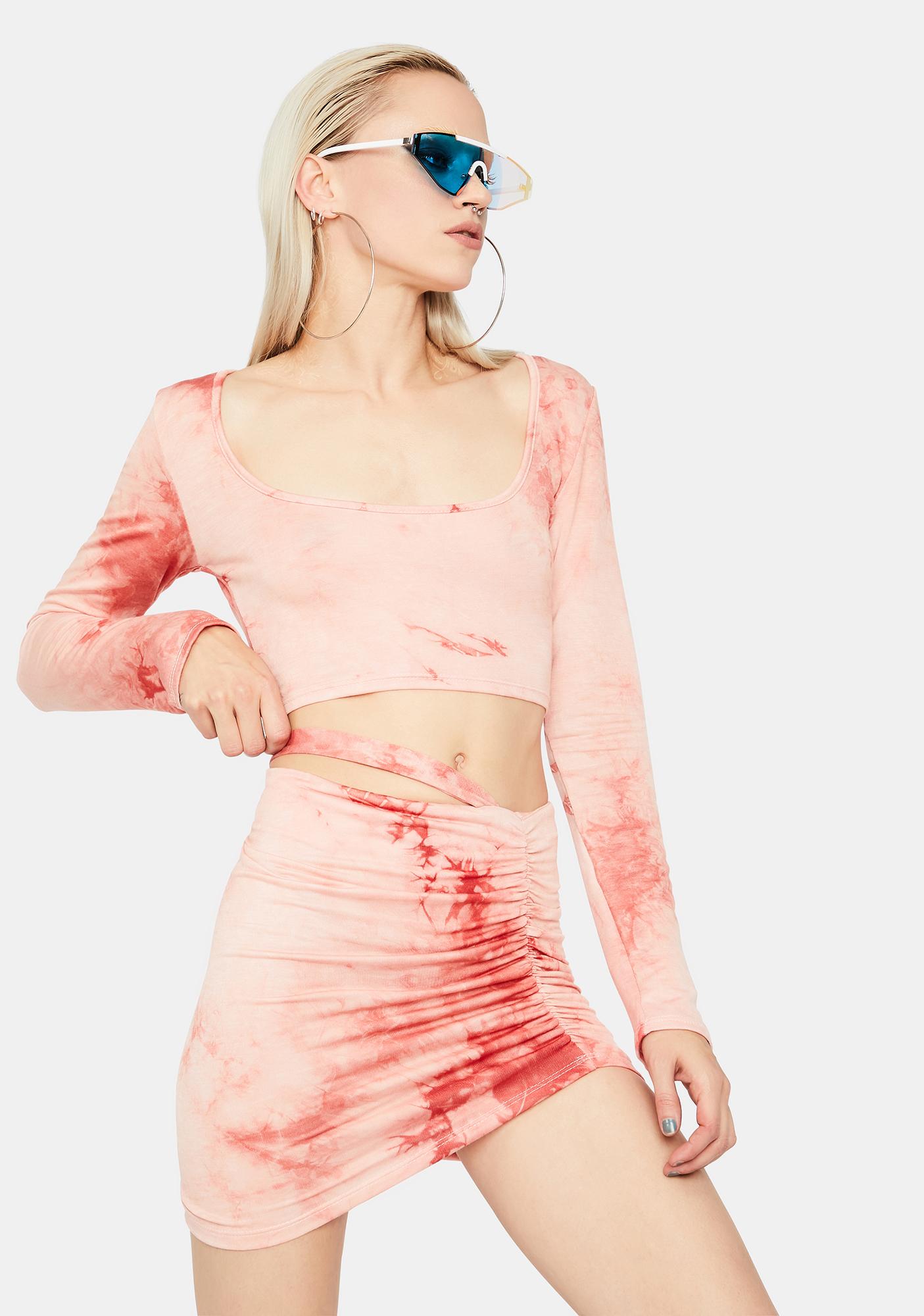 believe me tie dye skirt set
