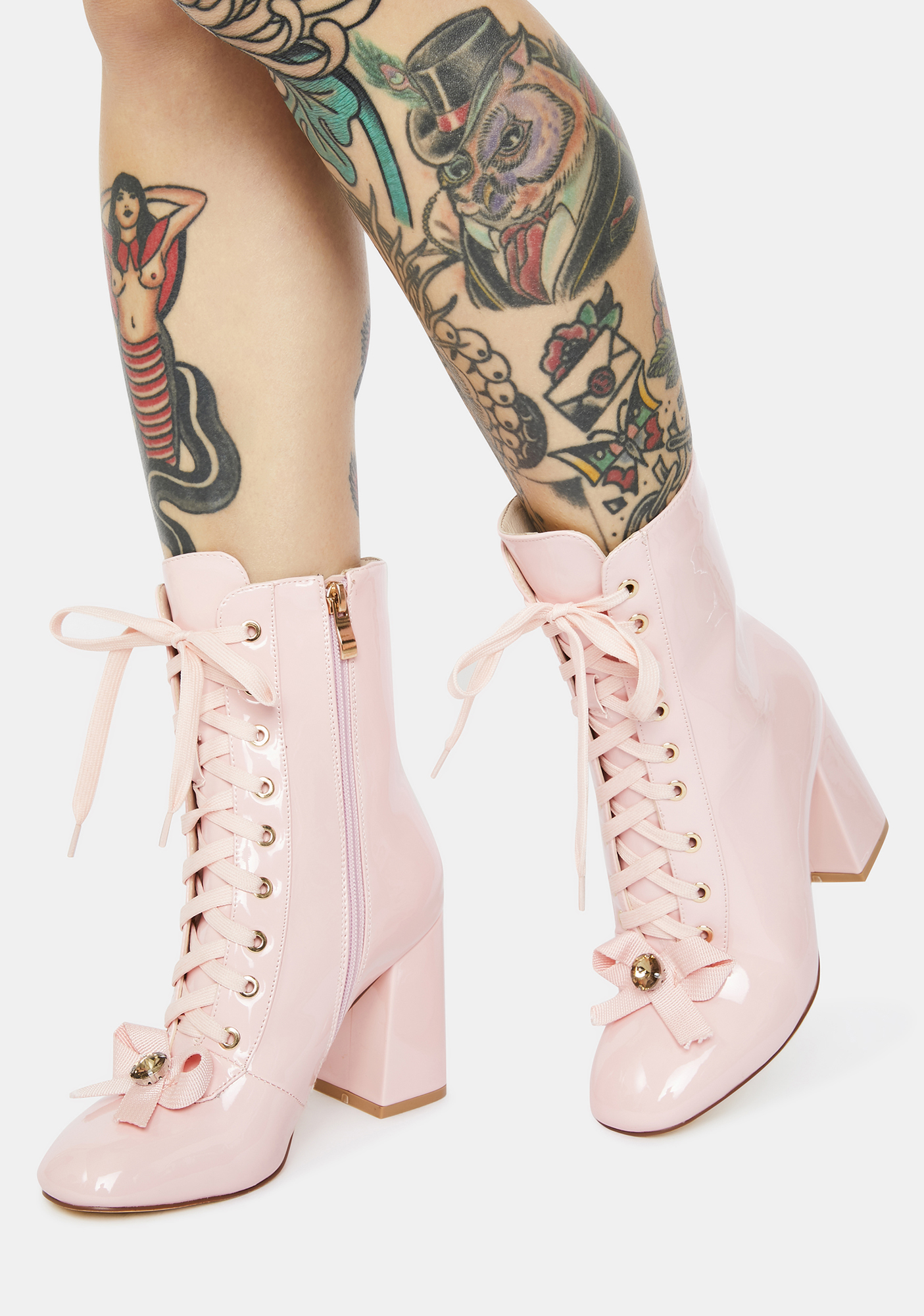 AZALEA WANG The One I Want Lace Up Boots | Dolls Kill