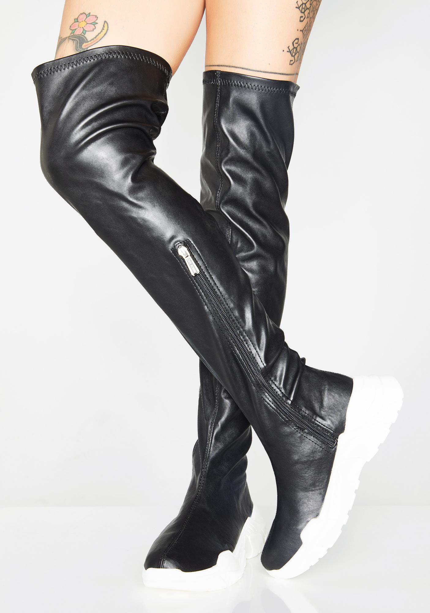 Thigh high hotsell sneaker boots