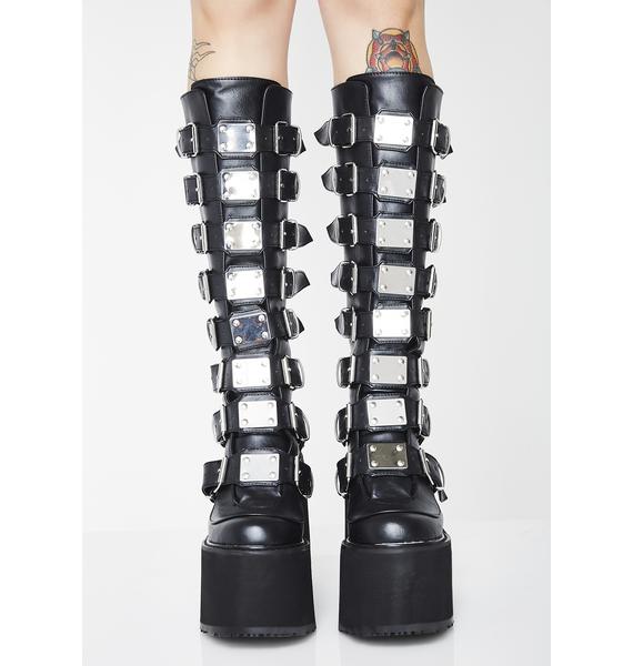 black demonia matte low trinity boots