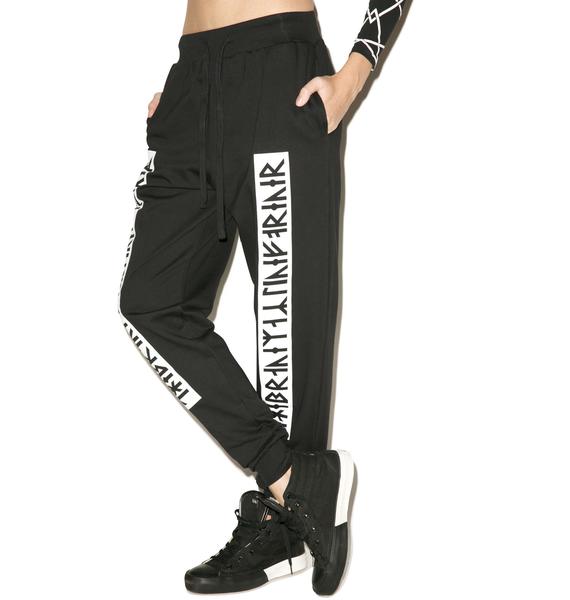 joggers with the long strings