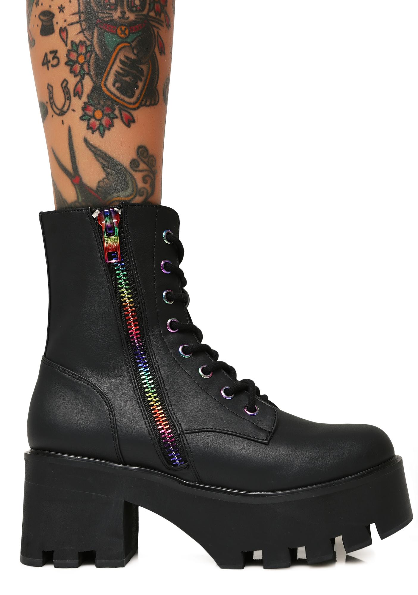 current mood rainbow boots