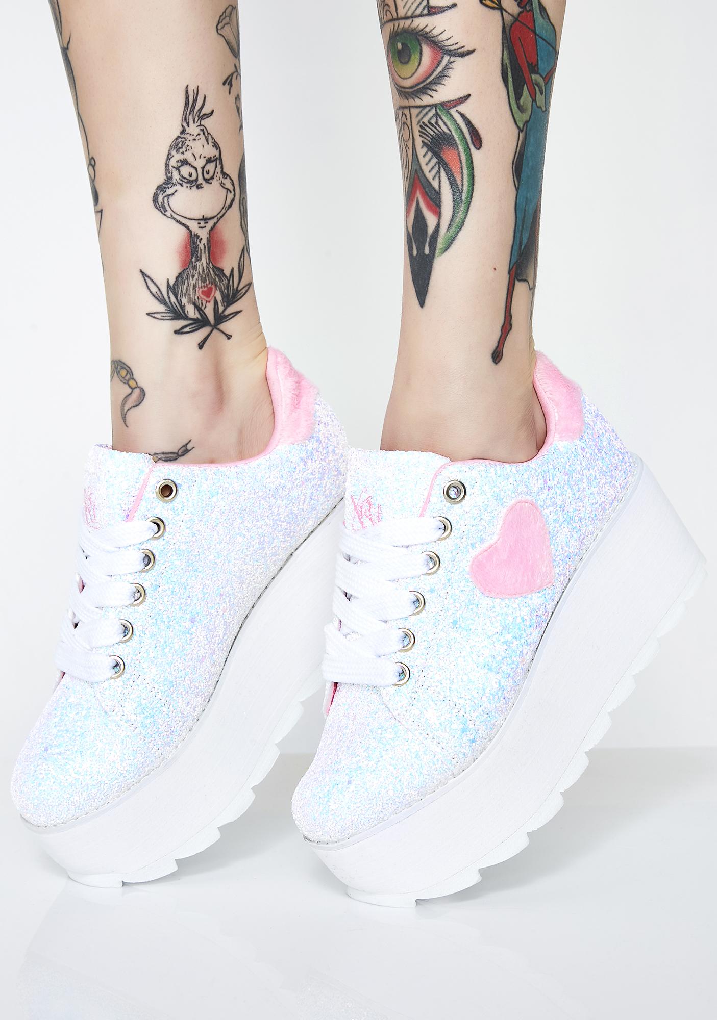 platform sneakers glitter
