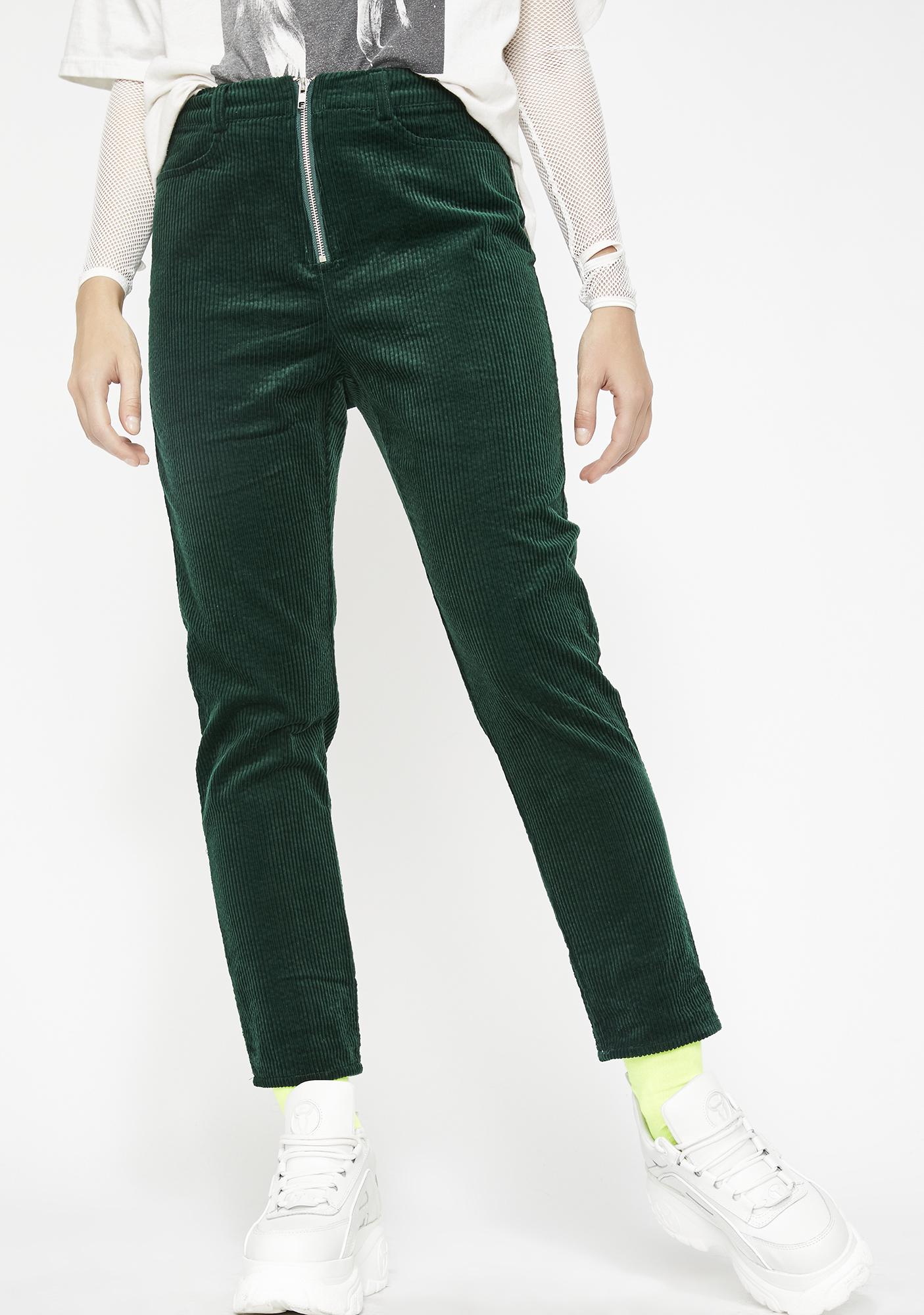 emerald green corduroy pants