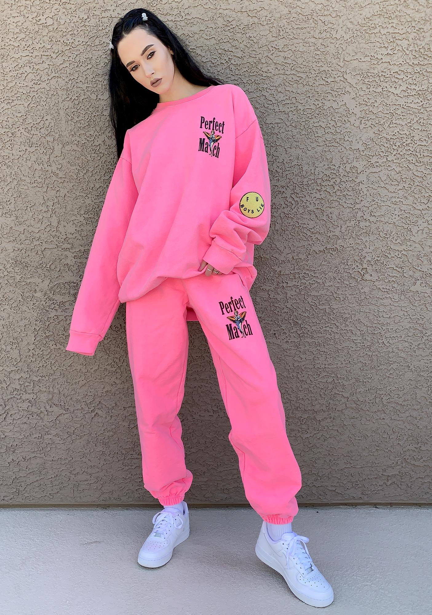 boys lie pink hoodie