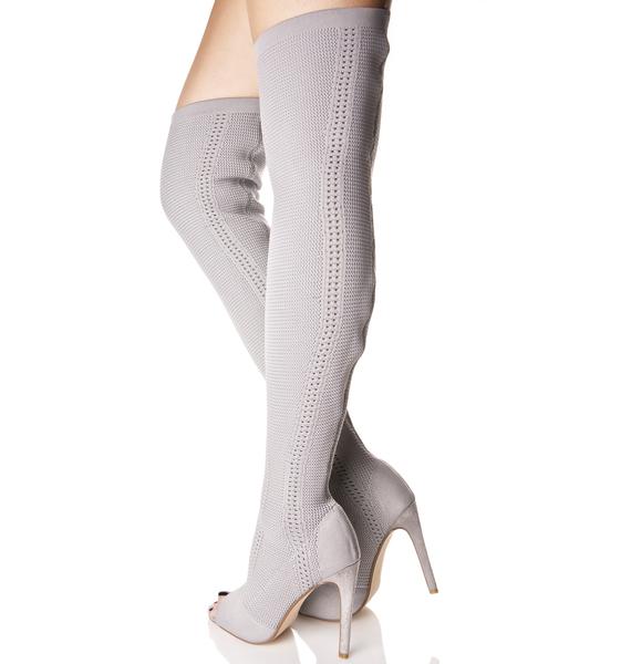 knit thigh high boots